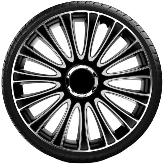 Комплект колпаков на колеса Argo Lemans Pro цвет серебристый + черный R16