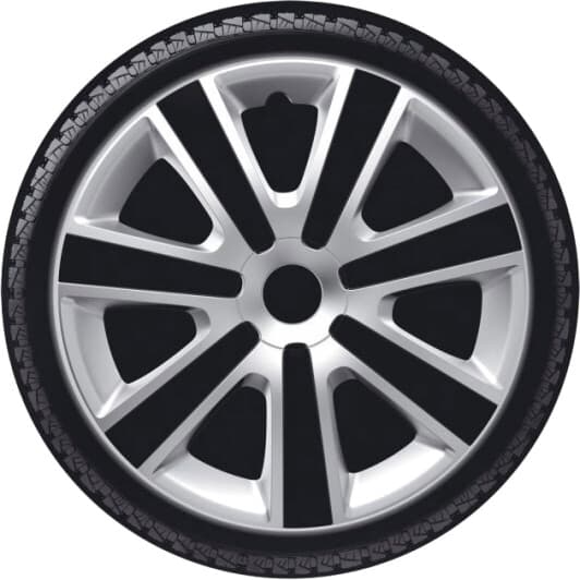Комплект колпаков на колеса Argo VR цвет серебристый + черный R14