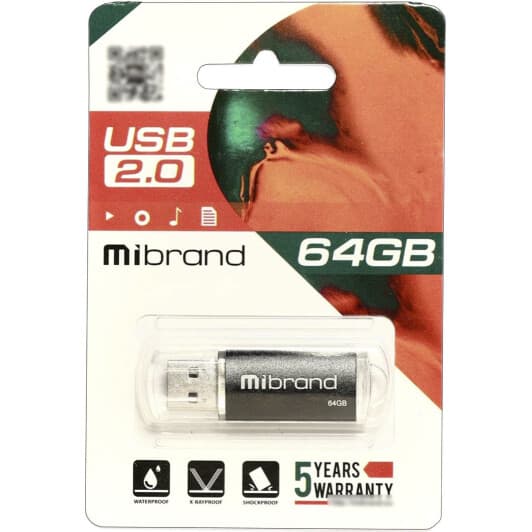 Флешка Mibrand Cougar 64 ГБ MI20CU64P1B