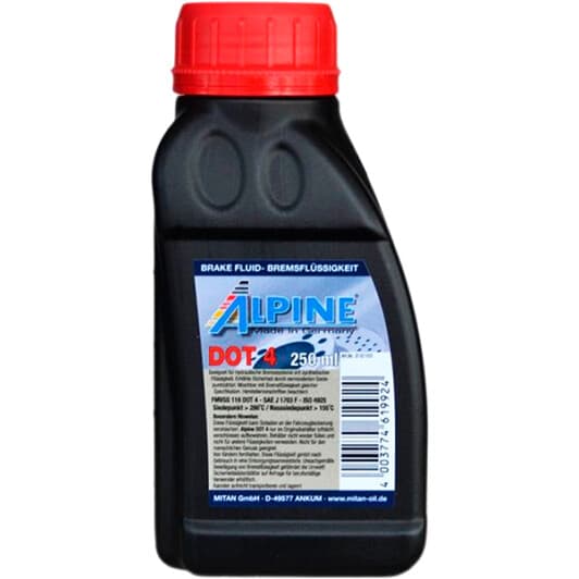 Гальмівна рідина Alpine DOT 4 пластик