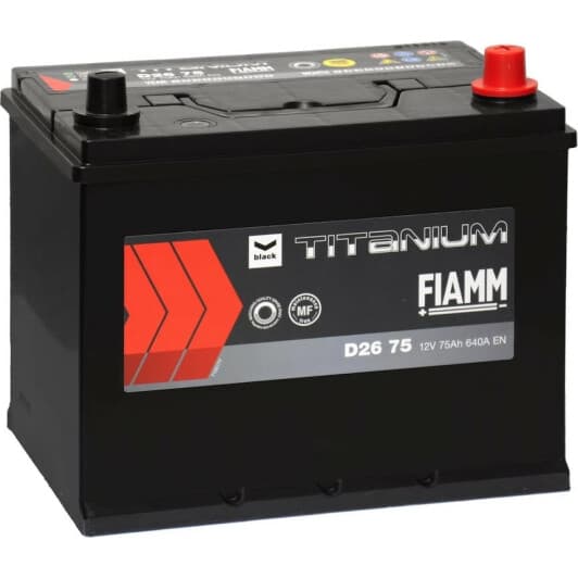 Акумулятор Fiamm 6 CT-75-L Titanium Black D26X-75