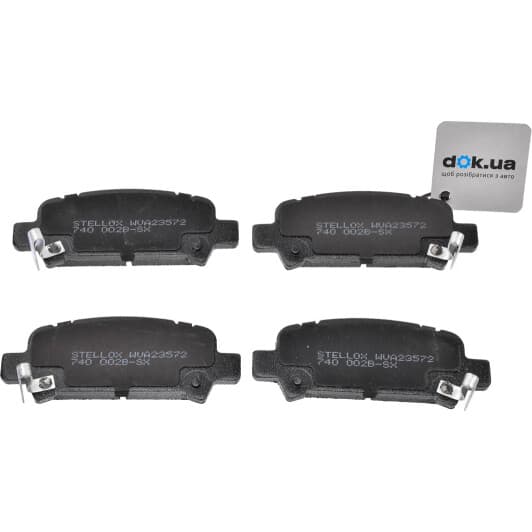 740 002B-SX Stellox Тормозные колодки