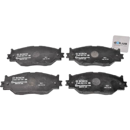 0 986 494 316 Bosch Гальмівні колодки для Lexus IS