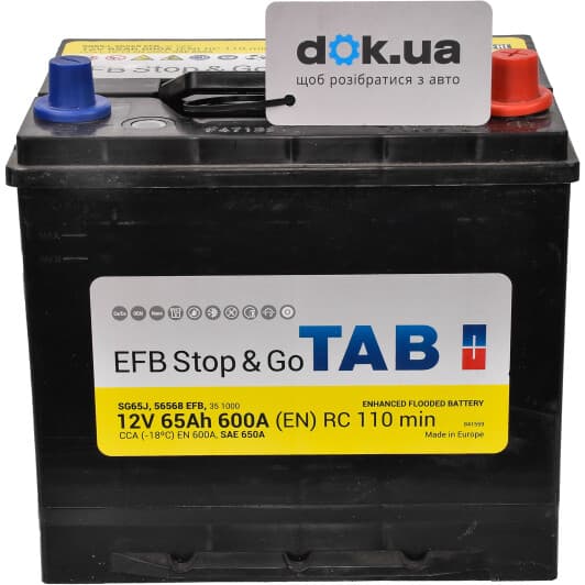 Аккумулятор TAB 6 CT-65-R EFB 212860