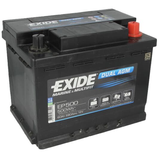 Тяговий акумулятор Exide Marine & Leisure EP500 60 Аг 12 В