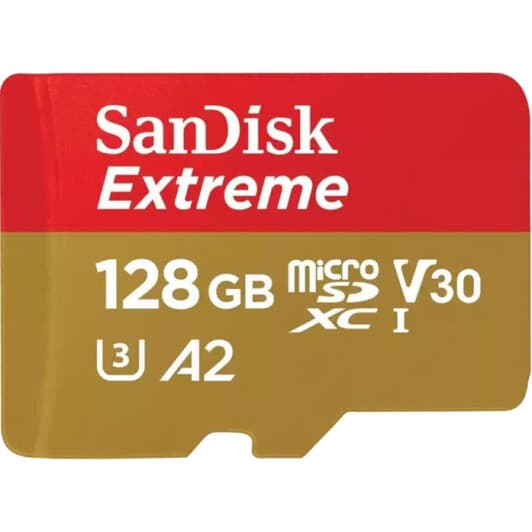Карта памяти SanDisk Extreme microSDXC 128 ГБ с SD-адаптером