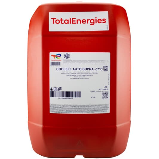Total Coolelf Auto Supra G12+ помаранчевий -37 °C, 20 л (148015) готовий антифриз