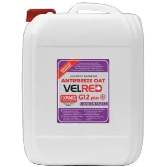 VELVANA VelRed Concentrate G12+ червоний 20 л концентрат антифризу
