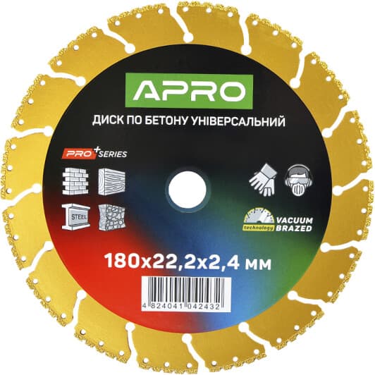 Круг отрезной Apro 830741 180 мм