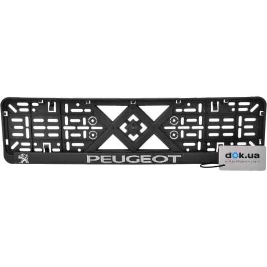 Рамка номерного знака Vitol 50271 колір чорний на Peugeot
