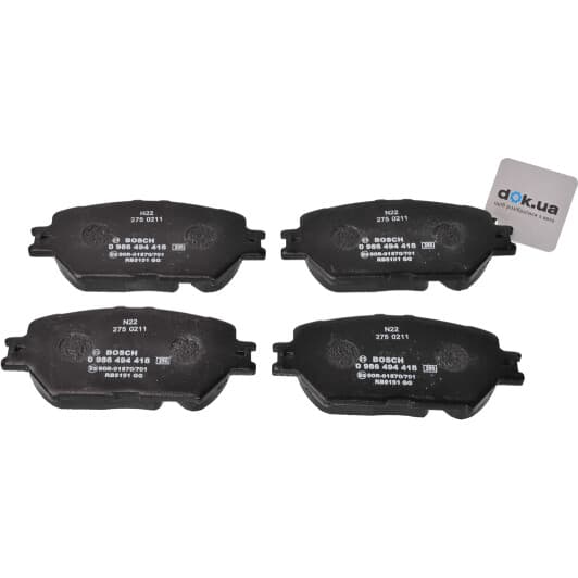 0 986 494 418 Bosch Тормозные колодки для Lexus GS