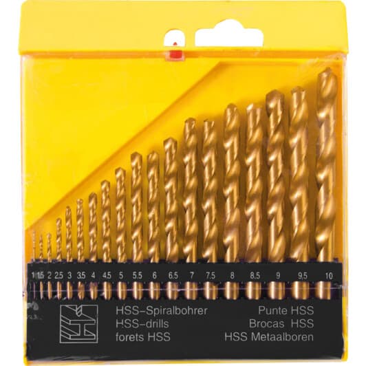 Набор сверл MasterTool спиральных по металлу 11-0219 1-10 мм 19 шт.