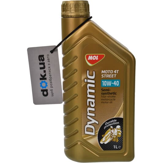 Моторное масло 4T MOL Dynamic Moto Street 10W-40 полусинтетическое