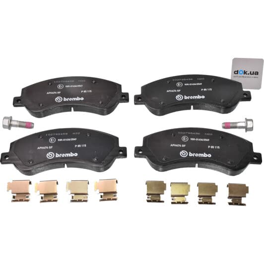 P 85 115 Brembo Гальмівні колодки для Volkswagen Amarok