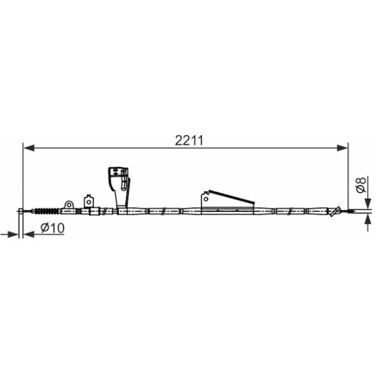1 987 482 424 Bosch Трос ручного тормоза для Nissan Navara