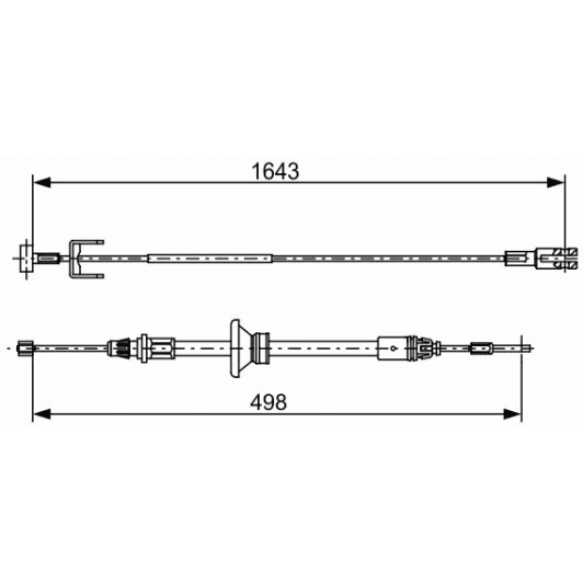 1 987 482 525 Bosch Трос ручного тормоза для Opel Vivaro