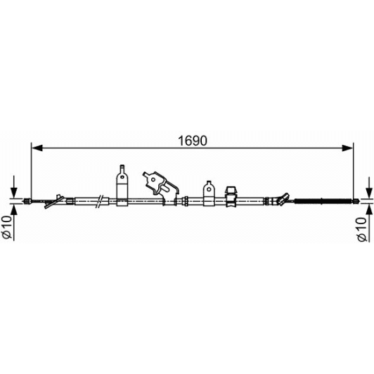 1 987 482 443 Bosch Трос ручного гальма