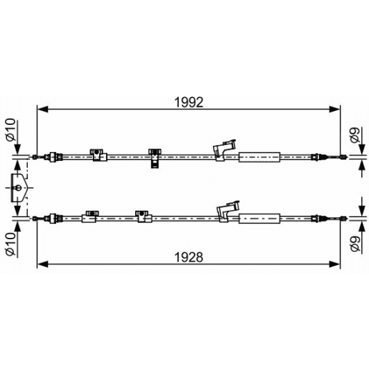 1 987 482 494 Bosch Трос ручного гальма