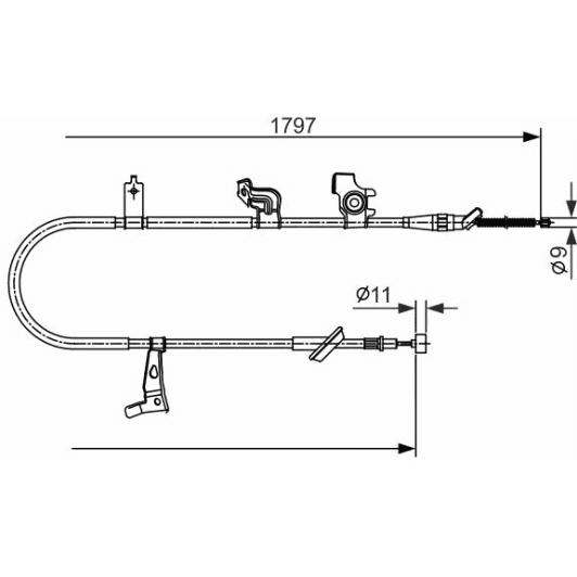 1 987 482 434 Bosch Трос ручного гальма