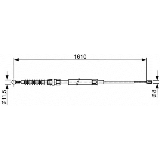 1 987 482 326 Bosch Трос ручного тормоза для Volkswagen Touran