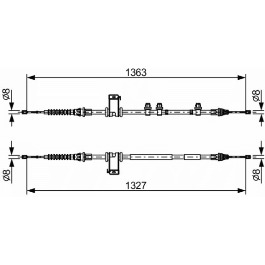 1 987 482 453 Bosch Трос ручного тормоза