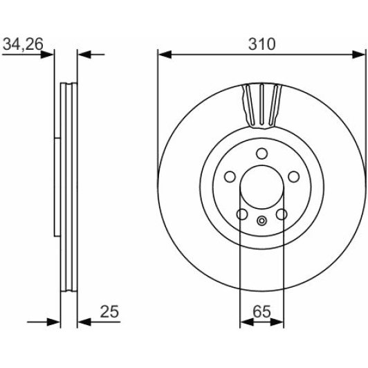 0986479642 Bosch Гальмівний диск