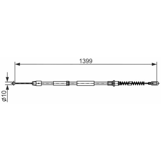 1 987 482 539 Bosch Трос ручного тормоза для Mercedes Sprinter
