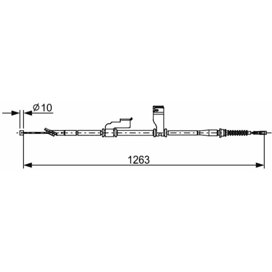 1987482617 Bosch Трос ручного гальма для Hyundai i10