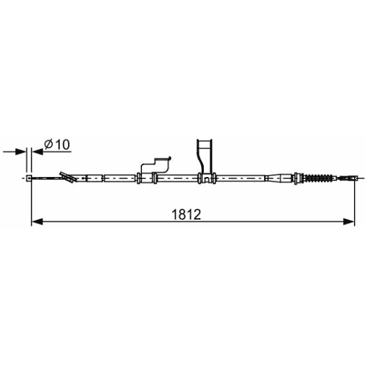 1987482616 Bosch Трос ручного гальма для Hyundai i10