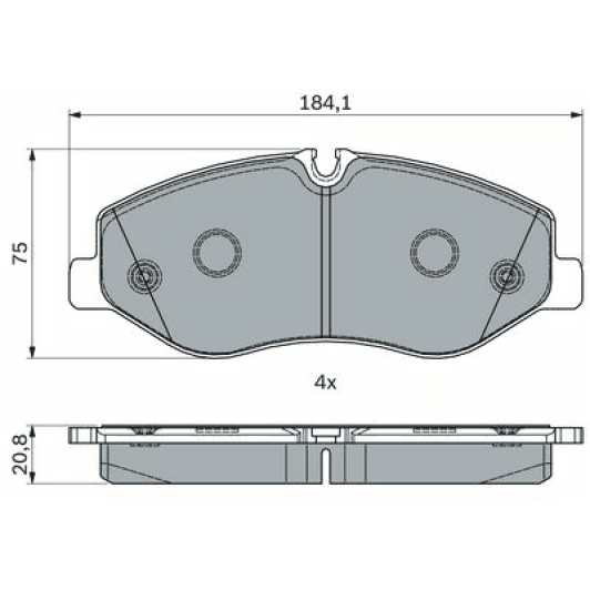 0986494914 Bosch Гальмівні колодки