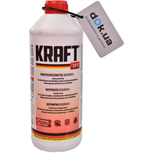 KRAFT G12/G12+ червоний -35 °C готовий антифриз