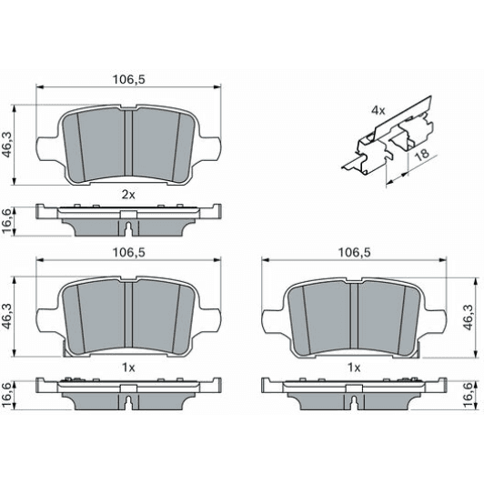 0986424839 Bosch Тормозные колодки