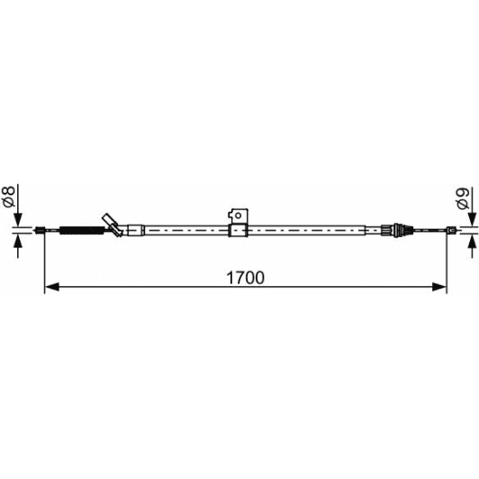 1987482631 Bosch Трос ручного тормоза для Nissan Juke