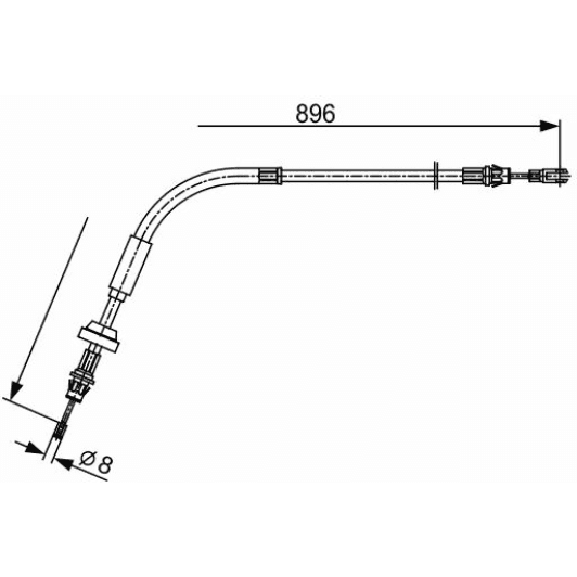 1 987 482 543 Bosch Трос ручного гальма