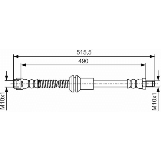 1 987 481 721 Bosch Тормозной шланг для Mercedes GLK-Class