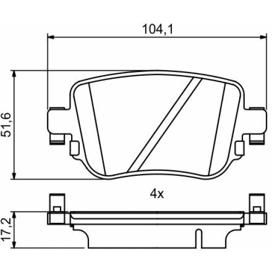 0986494799 Bosch Гальмівні колодки