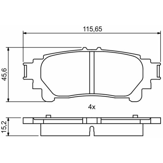 0986494880 Bosch Тормозные колодки