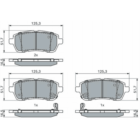0986494917 Bosch Тормозные колодки