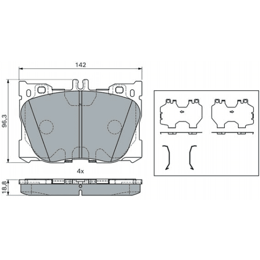 0986424335 Bosch Тормозные колодки