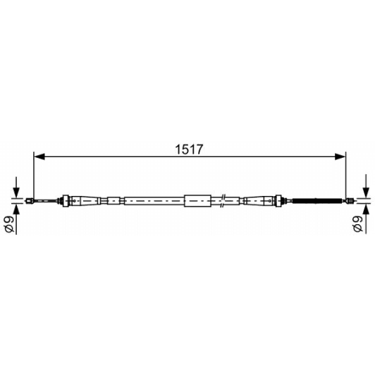 1987482639 Bosch Трос ручного тормоза для Renault Captur