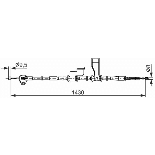 1987482835 Bosch Трос ручного тормоза для Hyundai i10