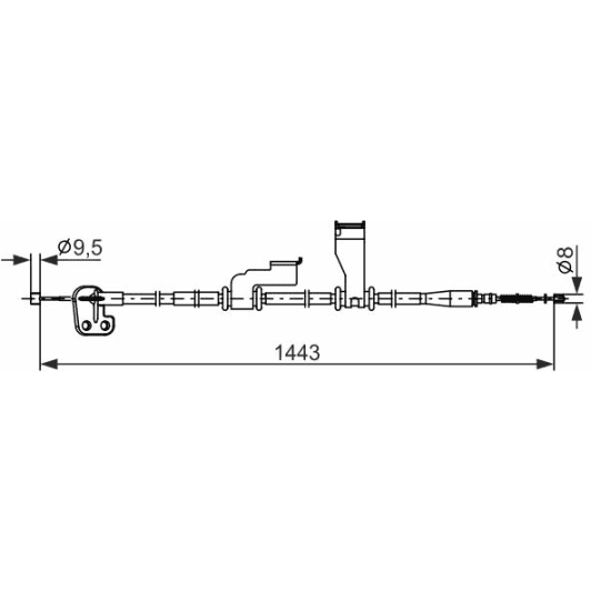 1987482836 Bosch Трос ручного тормоза для Hyundai i10