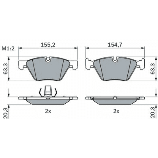 0986424621 Bosch Тормозные колодки для BMW 1 Series