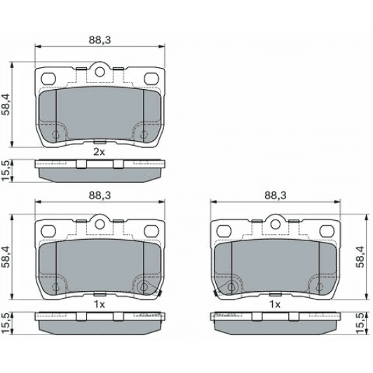 0986494915 Bosch Тормозные колодки для Audi A8
