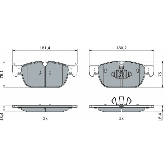 0986424599 Bosch Тормозные колодки