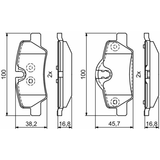 0986495400 Bosch Тормозные колодки для MINI Cooper