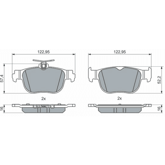 0986460084 Bosch Тормозные колодки для Tesla Model Y