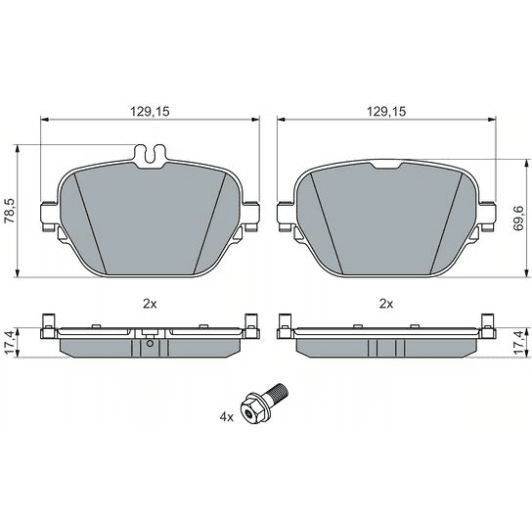 0986460027 Bosch Тормозные колодки