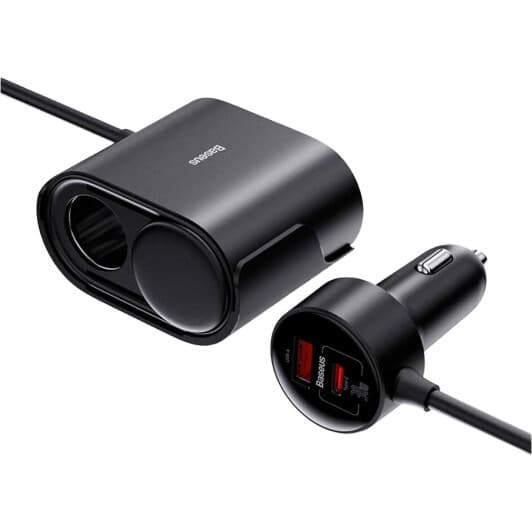 Розгалужувач прикурювача з USB Baseus C00455300121-00
