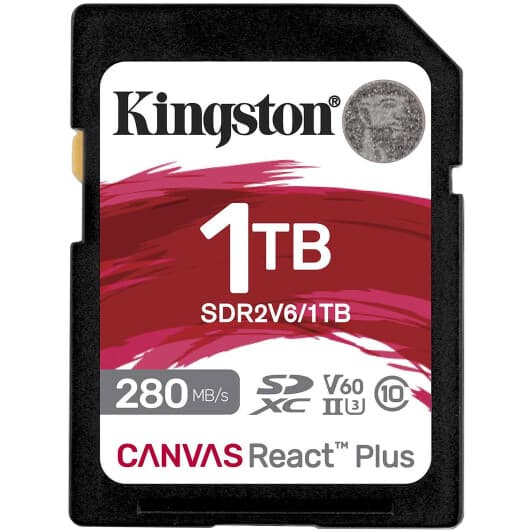 Карта памяти Kingston Canvas React Plus SDXC 1 ТБ